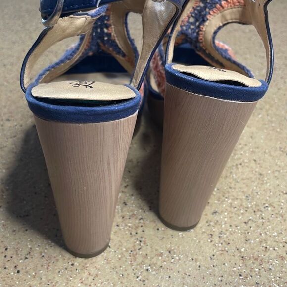 Lucky Brand RIVERR Crochet Boho Wedge Sandals 7 - Picture 9 of 15